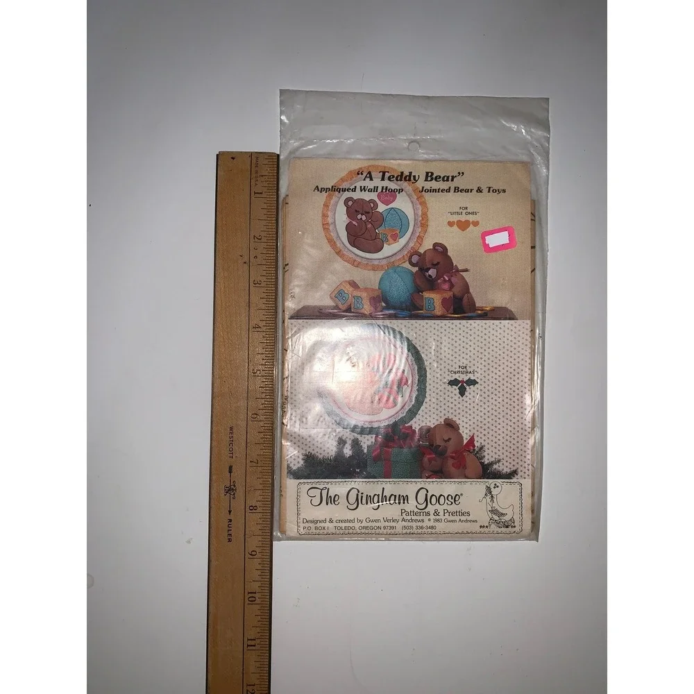 Vintage Christmas‎ Sewing Pattern Lot Santa Reindeer Mice Bears Ornaments 6pc